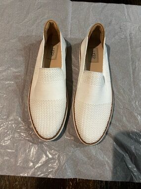 New Ugg Sammy Knit Women's White Slip On Casual Sneakers